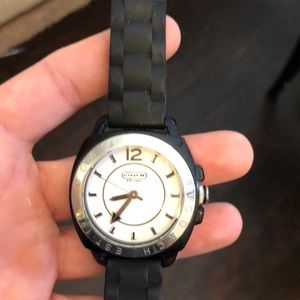 Coach black band watch